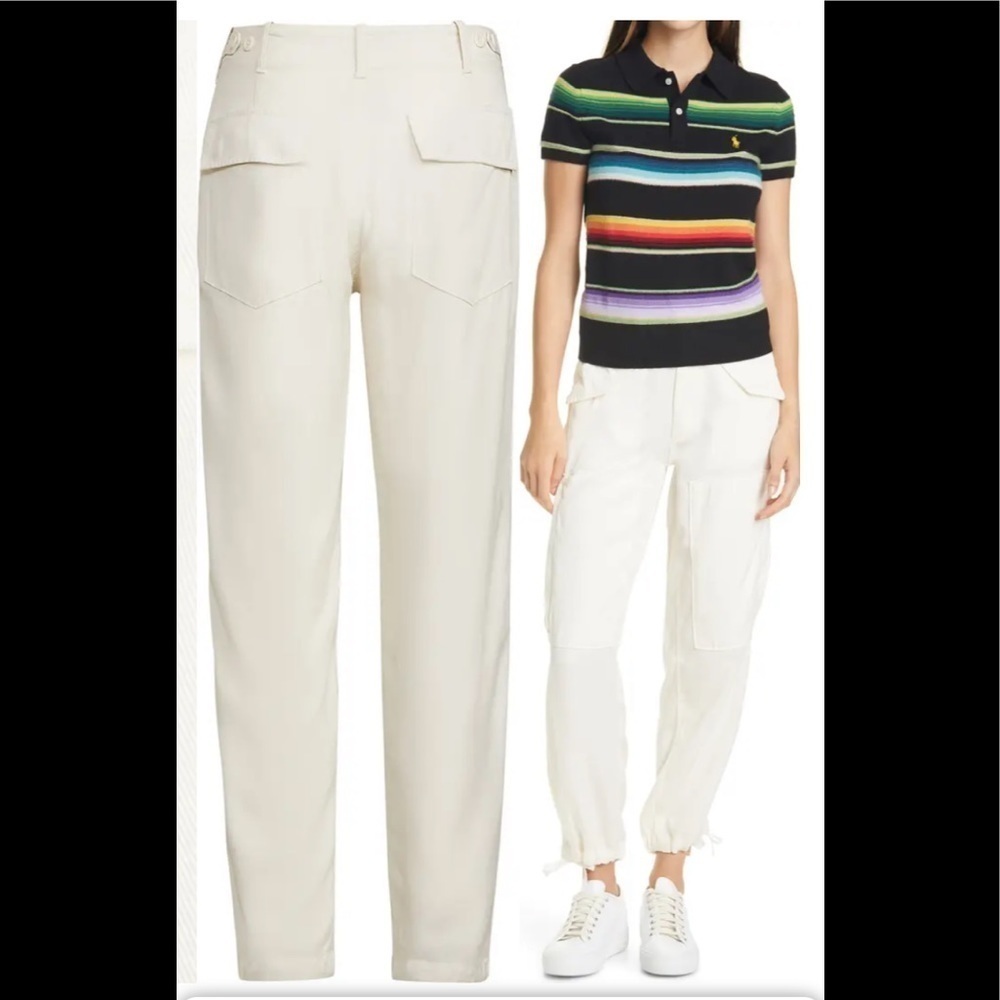NEW/ POLO RALPH LAUREN/ NWT/ Chic Cream Relaxed Cargo Pants/ size 6